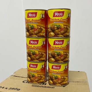 YEO’S แกงกระหรี่ไก่ 280g 1SETCOMBO 6กระป๋อง ราคาพิเศษ !! สินค้าพร้อมส่ง