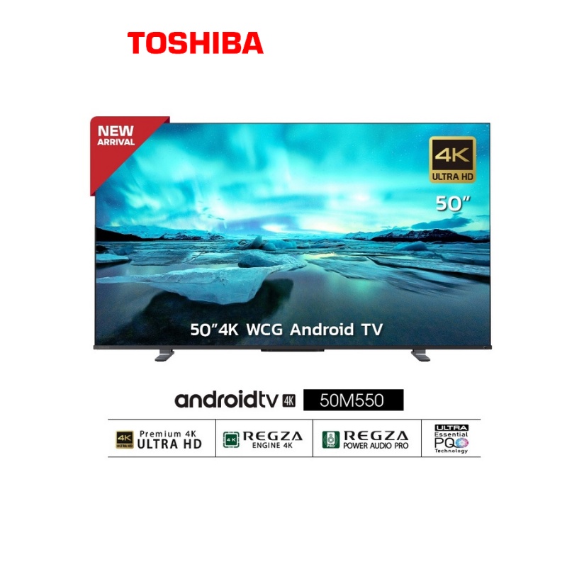 TOSHIBA Android 4K UHD TV รุ่น 50M550KP ขนาด 50 นิ้ว รับประกันศูนย์ 3 ปี มีของพร้อมส่ง