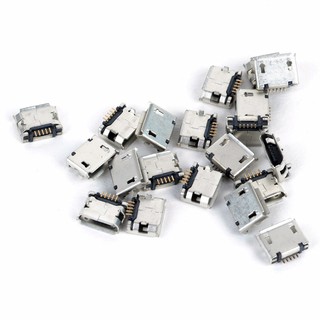 Ptptrate ใหม่ ซ็อกเก็ตเชื่อมต่อ Micro USB Type B ตัวเมีย 5 Pin SMT SMD DIP 20 ชิ้น