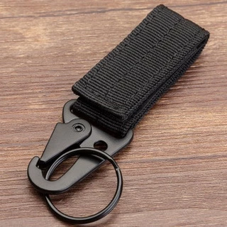 กุญแจไนลอนตะขอสายรัด Molle หัวเข็มขัดแขวนเข็มขัด Carabiner คลิป