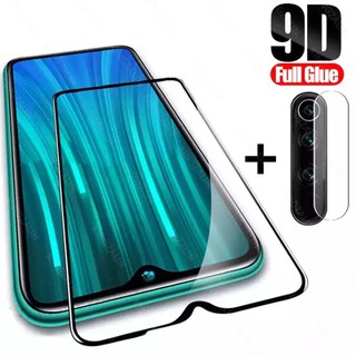 2in1 Xiaomi Redmi Note8 ฟิล์มเลนส์กล้อง + ฟิล์มกระจกเต็มจอขอบดำ ฟิล์มกันกระแทกขอบดำ