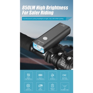ไฟหน้าจักรยาน Gaciron V9CP คุณภาพโปร  มี 2 ความสว่างให้เลือก 550 และ 850 ลูเมนส์ ชาร์จไฟผ่าน USB
