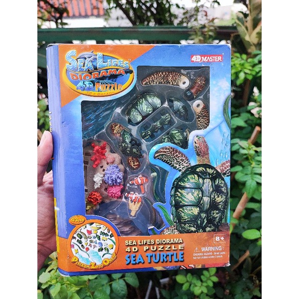sea lifes diorama 4d puzzle sea turtle สัตว์ทะเล เต่า สี่มิติ ประกอบ ฉาก