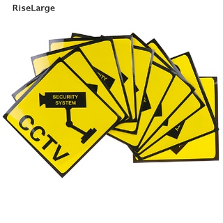 [RiseLarge] สติกเกอร์เตือนภัยกล้องวงจรปิด รักษาความปลอดภัย 10 ชิ้น