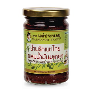 แม่ประนอม น้ำพริกเผาไทยผสมน้ำมันมะกอก 228 กรัม