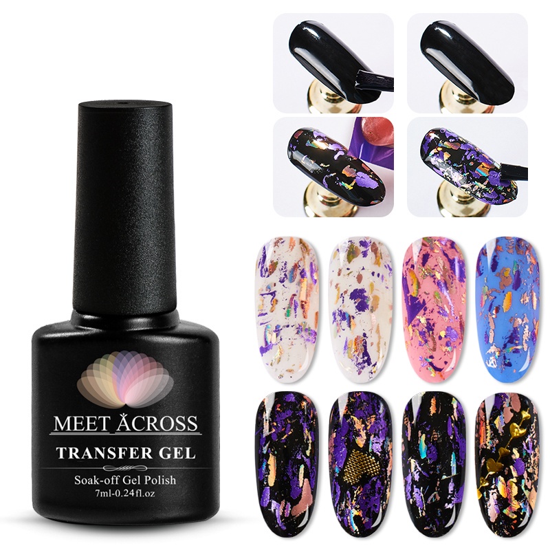 MEET ACROSS กาวฟอยล์ UV 7 มล. สําหรับตกแต่งเล็บเจล