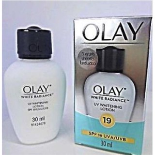 OLAY White Radiance UV Whitening Lotion SPF19 โอเลย์ ไวท์ เรเดียนซ์ ยูวี ไวทเทนนิ่ง โลชั่น 30ml.