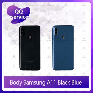 Body Samsung A11 อะไหล่บอดี้ เคสกลางพร้อมฝาหลัง Body อะไหล่มือถือ คุณภาพดี QQ service