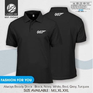 เสื้อโปโล คอปก พิมพ์ลายโลโก้ James bond 007