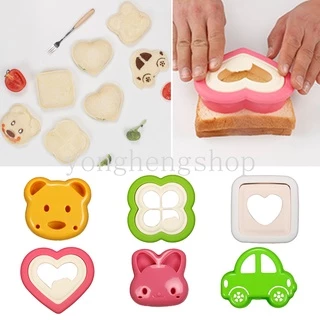 แม่พิมพ์ตัดขนมปัง แซนวิช บิสกิต รูปการ์ตูนหมี กระต่ายน่ารัก DIY สําหรับเด็ก
