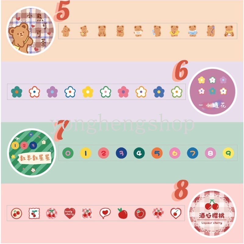 100 ชิ้น / ม้วน INS การ์ตูนน่ารัก เทปวาชิ วารสาร สมุด DIY งานฝีมือ เครื่องเขียน ตกแต่ง เทปกระดาษ สติกเกอร์วาชิ ราคา ถูกที่สุด ดีลบีเคเค แกลเลอรีภาพที่ 4