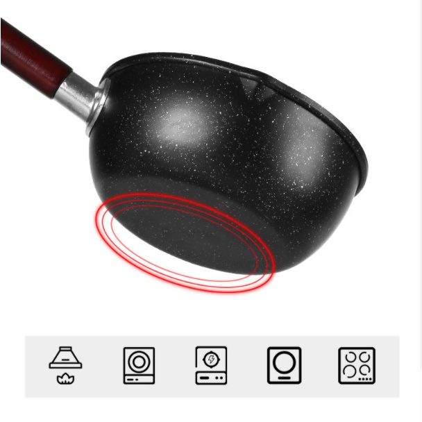 หม้อ กะทะ หม้อหินไมฟาน กระทะหินไมฟาน กระทะเคลือบหินอ่อน กระทะเทฟล่อน Maifan หม้อนม หม้อเคลือบหินอ่อน Simple Kitchen - รูปที่ 5