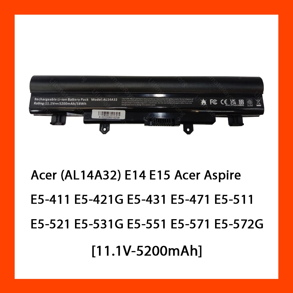 Battery Acer Aspire E14 AL14A32  11.1V-5000mAh Black