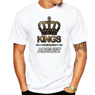 เสื้อยืดผ้าฝ้ายพิมพ์ลายขายดี เสื้อยืด พิมพ์ลาย Kings Are Born In August แฟชั่นฤดูร้อน สําหรับผู้ชาย ครบรอบ วันเกิด 2022