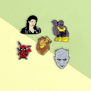 Movie Star Pins Famous Anime Lion Hero Enamel Metal Pins Fans Fashion Brooches Badges Lapel  Bag Pins Jewelry Gifts