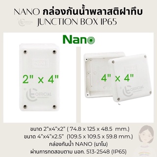 Nano กล่องกันน้ำ กล่องลอย กล่องไฟ บล๊อกกันน้ำ  2x4 4x4 รุ่น 201w 202w JUNCTION BOX