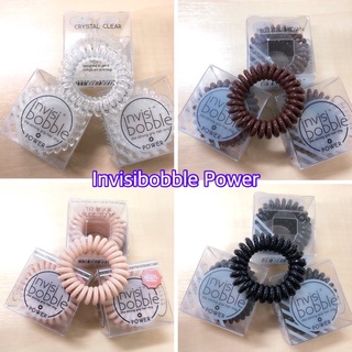 ยางรัดผม Invisibobble รุ่น Power สี True black Pretzel brown Crystal clear Nude to be