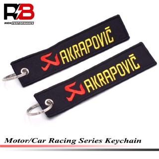 X1 AKRAPOVIC รถจักรยานยนต์ รถยนต์ พวงกุญแจ เย็บปักถักร้อย ผู้ชายจริง เหมือนโค้ง อัตโนมัติ พวงกุญแจ สายคล้อง เครื่องประดับ OEM