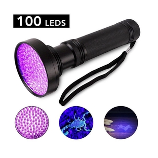 100 LED อัลตราไวโอเลตอัลตราไวโอเลตแสงสีดำไฟฉายแสงไฟฉายตรวจสอบแว่นตา