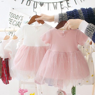 ✣♈☋Babyonline (Y107)B3 ชุดเดรสลายลูกไม้สำหรับเด็กผู้หญิง