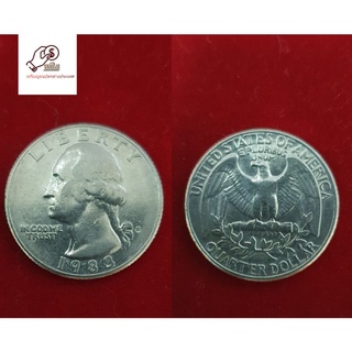 เหรียญLIBERTY UNITEDOFAMERICAQUARTER DOLLARปี1983