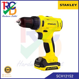 STANLEY สว่านกระแทกไร้สาย รุ่น SCH121S2 ขนาด 10mm. 12V. ประกัน 2 ปี