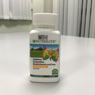 🧸Children Chewables Multivitamin and Iron Supplement(100 เม็ด)รสส้มเคี้ยวง่าย