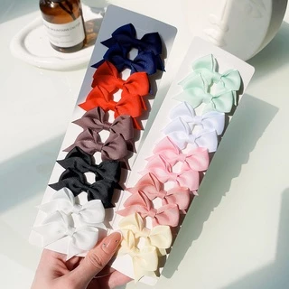 KIDSBOWS ใหม่ กิ๊บติดผมริบบิ้นโบว์ แฮนด์เมด เครื่องประดับผม สําหรับเด็กผู้หญิง 10 ชิ้น ต่อชุด