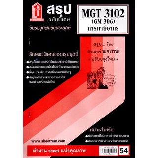 สรุปMGT3102 / GM306 สรุปการภาษีอากร