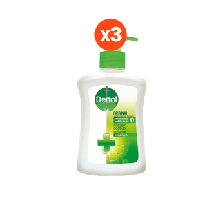 Dettol สบู่เหลวล้างมือสูตรออริจินัล 225 กรัม. x 3ชิ้น