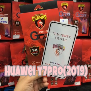 CHAMPS กระจกกันรอยเต็มจอแบบใส รุ่น Huawei Y7Pro (2018)