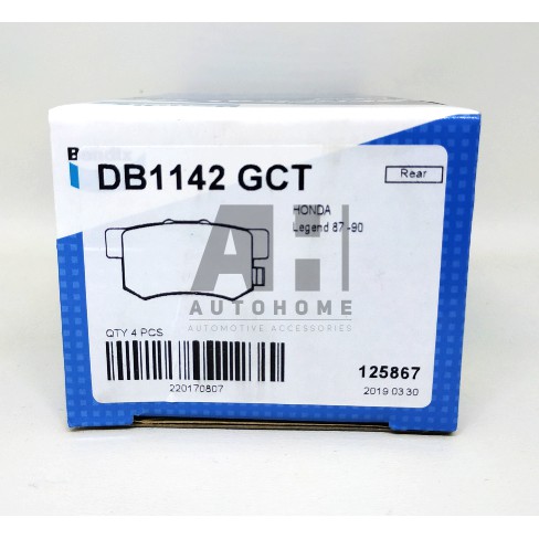 ผ้าเบรคหลังสําหรับ Honda Odyssey RA6 & RA8 1999-2003 - ผ้าเบรค BENDIX DB 1142