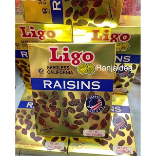 🍇Ligo ลูกเกดดำกล่องทอง👍🏻 250กรัม🍇