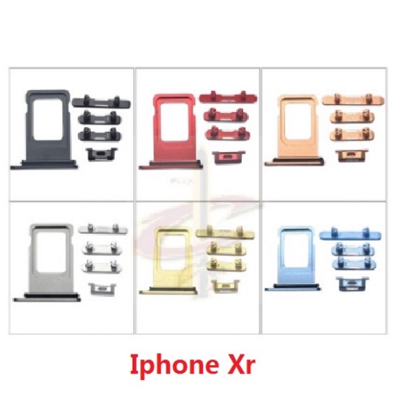 ถาดซิมการ์ดสําหรับ iphone XR X Xs Xs Max Power ปุ่มปรับระดับเสียง