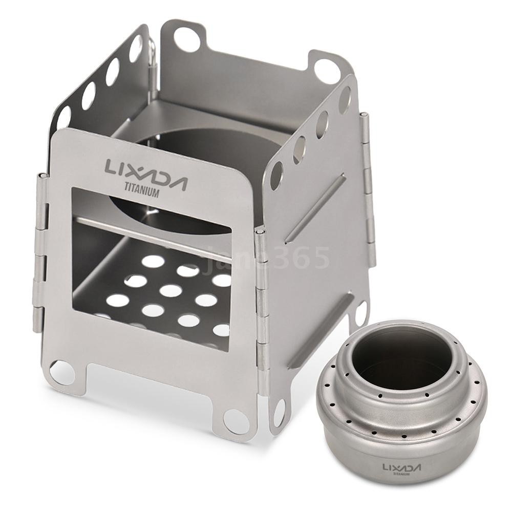 Lixada Portable Titanium Lightweight Folding Wood Stove ...