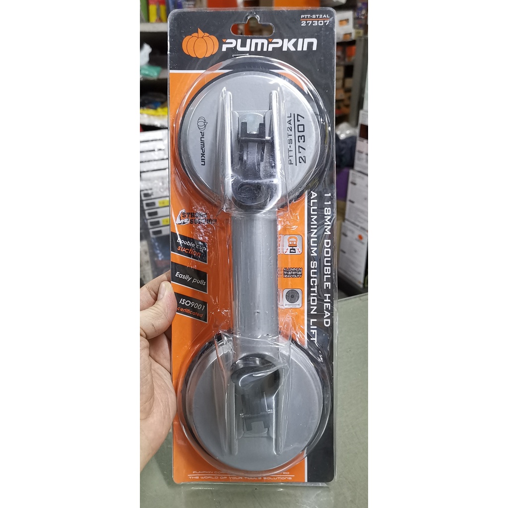 PUMPKIN​ PTT-ST2AL​ 27307 ที่ดูดกระจก​ 2ถ้วย​ ตัวดูดกระจก​ ตัวจับกระจก ตัวดูดกระเบื้อง​