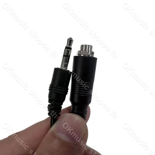 1pcs 30cm pj392 สายไฟต่อ หัวแจ๊ค AUX ตัวเมีย ปลั๊กซ็อกเก็ตเชื่อมต่อหูฟังสเตอริโอสีทอง pj 392 3.5 มม. สายAUXดี เสียงก้ดี
