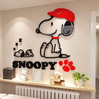 อะคริลิคติดผนังสนูปปี้ แผ่นอะคริลิคติดผนัง 3D Snoopy (100x51cm) สินค้ามาใหม่