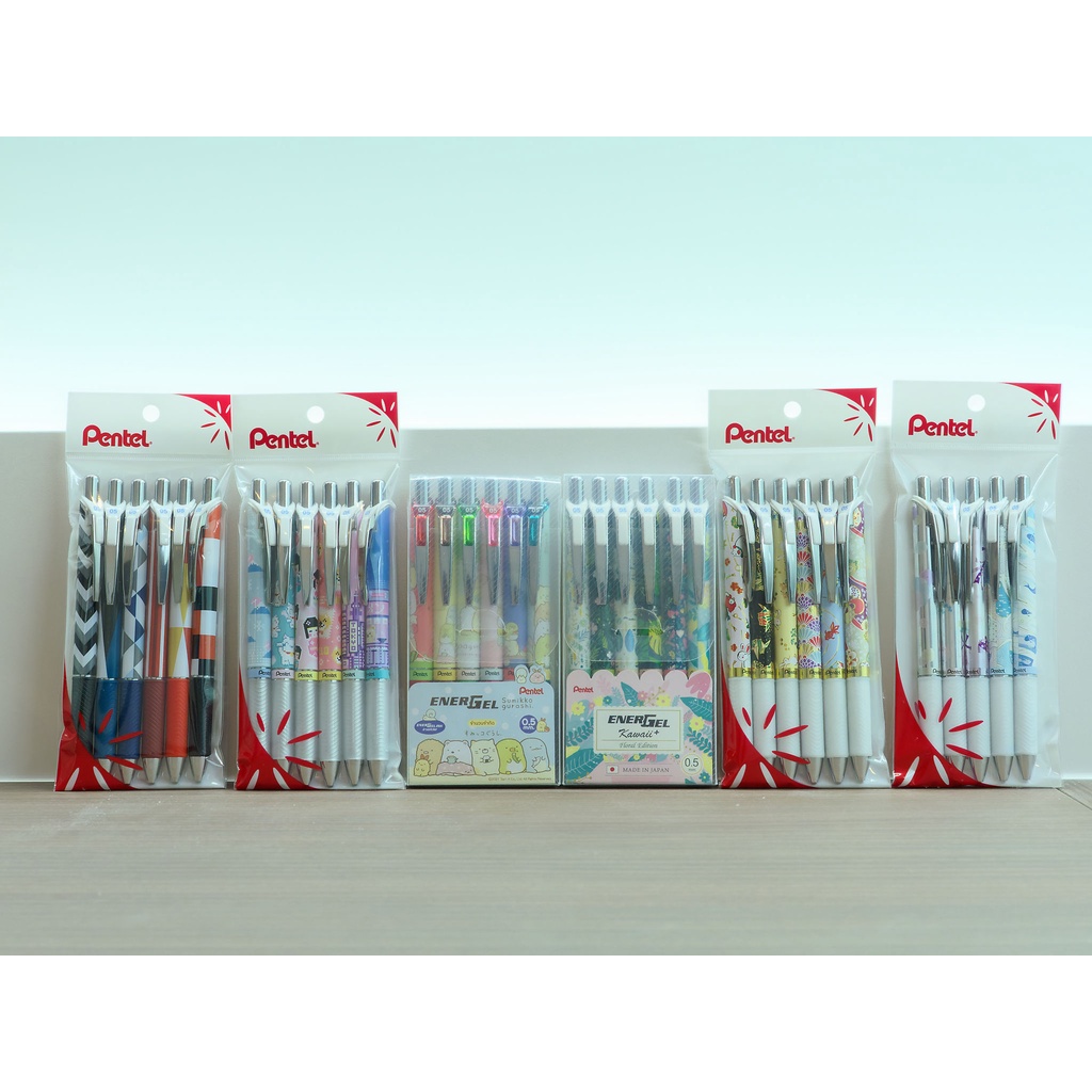 Set ปากกา Pentel Energel - Kawaii, San-X Sumikko, Yuzen, Snoopy, Moomin, Shinchan