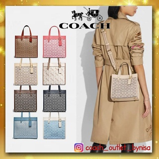 Coach FIELD TOTE 22 WITH HORSE AND CARRIAGE PRINT