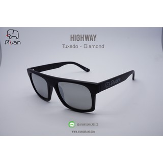 Aivansunglasses พร้อมส่ง แว่นกันแดด Model [ Highway : Tuxedo - Diamond]