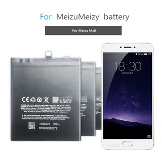 แบตเตอรี่ Meizu MX6 Original BT65M แบตเตอรี่ สำหรับ Meizu MX6 แบตเตอรี่ 3060 mAh 3.8 V 11.63wh