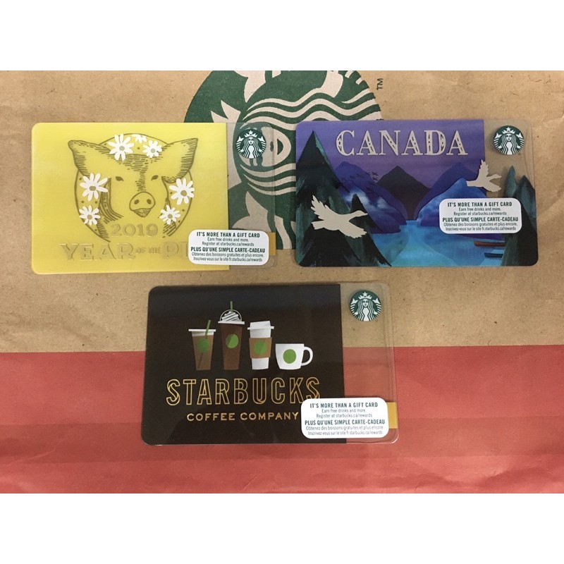 Starbucks Card  3 ใบ บัตรสตาร์บัคส์ ไม่ขูดพิน ไม่มีเงินในบัตร