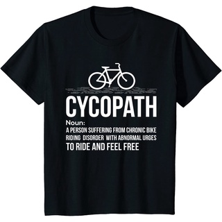 เสื้อยืดโอเวอร์ไซส์ใหม่สไตล์ขายร้อน Cycopath เสื้อตลกจักรยาน Cyclist Pun Men T-ShirtS-3XL