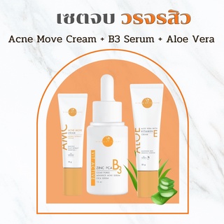 Vikkaskincare เซรั่มหมอกุ้ง เซตสิว ขายดีมาก (B3+AMC ยาแต้มสิว+Aloe) จากคุณหมอกุ้ง