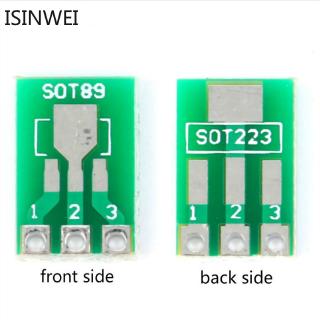 10 ชิ้น sot 89 sot 223 to dip อะแดปเตอร์แปลงสายเคเบิ้ล ic แบบสองด้าน 1 . 54 มม. to 2 . 34 มม.