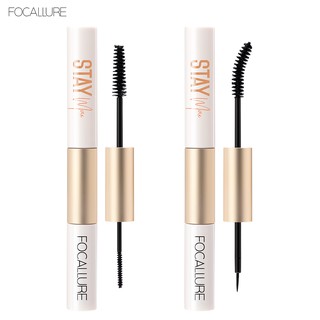 Focallure มาสคาร่า อายไลเนอร์ กันน้ำ ช่วยให้ขนตาดูหนาและยาว แบบ 2 In 1