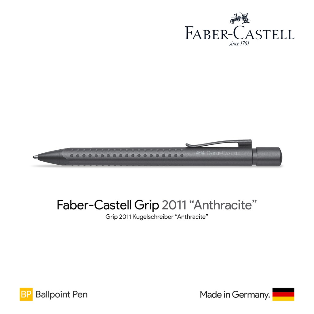 FABER-CASTELL Faber-Castell Grip 2011 Medium Tip Ballpoint Pen - Silver