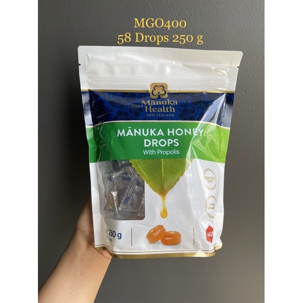 Manuka Honey Drops + Propolis 250 g./58 เม็ด Exp. 11/25