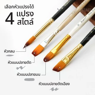 พู่กัน Giorgione 3 ด้าม / 5 ด้าม / 6 ด้าม (1 แพ็ค) พู่กันระบายสี พู่กันกลม พู่กันสีน้ำ สีอะคริลิค